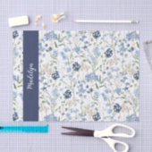 Blauwe wilde bloem waterverf naam tissuepapier (Craft)