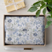 Blauwe wilde bloem waterverf tissuepapier (Geschenk)