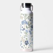 Blauwe wilde bloem waterverf waterfles (Voorkant)