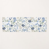 Blauwe wilde bloem waterverf  yogamat (Voorkant (horizontaal))