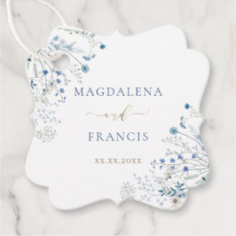 blauwe wilde bloemen bruiloft bedankjes labels