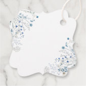 blauwe wilde bloemen bruiloft bedankjes labels (Achterkant)