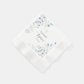 blauwe wilde bloemen Doop Servet (Hoek)