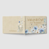 Blauwe wilde bloemen gastenboek (Volledig)