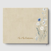 Blauwe wilde bloemen gastenboek (Achterkant)