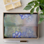 Blauwe wilde bloemen in een veldeffectschildering tissuepapier (Geschenk)