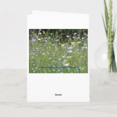 Blauwe wilde bloemen kaart (Achterkant)