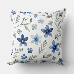 Blauwe wilde bloemen kussen