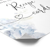 Blauwe wilde bloemen laat je receptkaart hier acht poster (Hoek)