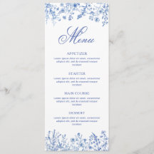 Blauwe Wilde Bloemen Menu
