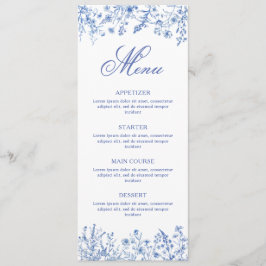 Blauwe Wilde Bloemen Menu