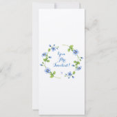 Blauwe wilde bloemen met grote bruiloft (Achterkant)