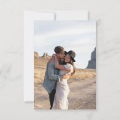 Blauwe Wilde Bloemen Monogram Wapen Save The Date  (Achterkant)