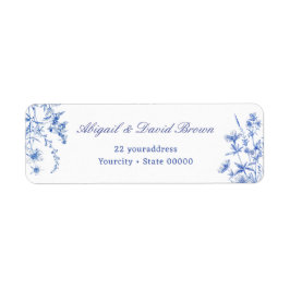 Blauwe Wilde Bloemen Retouradres Etiket