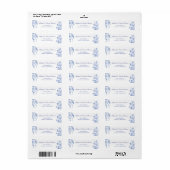 Blauwe Wilde Bloemen Retouradres Etiket (Full Sheet)