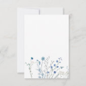 blauwe wilde bloemen RSVP bruiloft (Achterkant)