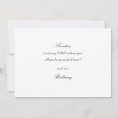 Blauwe wilde bloemen zijn mijn bruidsmeisje voorst kaart (Achterkant)