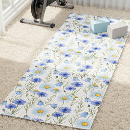 Blauwe Wilde Bloemenweide Yogamat