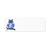 Blauwe wilde boomgaard etiket (Voorkant)