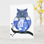 Blauwe wilde boomgaard kaart (Gele Bloem)