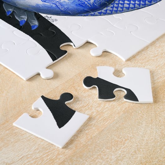 Blauwe wilde boomgaard legpuzzel (Zijkant)