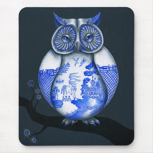 Blauwe wilde boomgaard muismat (Voorkant)