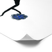 Blauwe wilde boomgaard poster (Hoek)