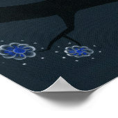 Blauwe wilde boomgaard poster (Hoek)