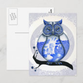 Blauwe wilde Briefkaart (Voorkant / Achterkant)