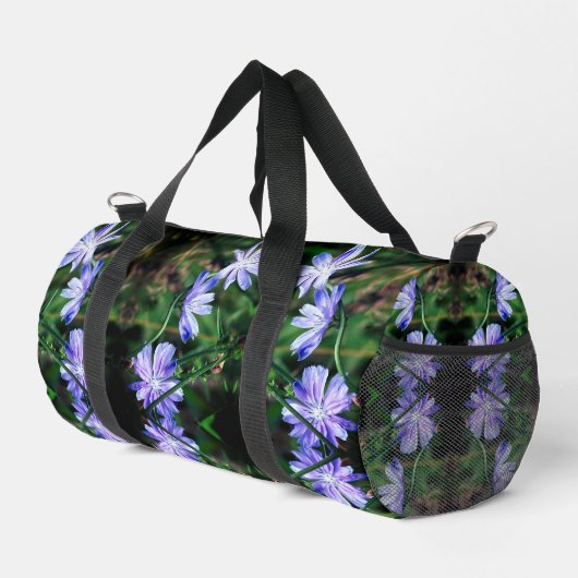 Blauwe wilde cichorei bloemen plunjezak (Rechterhoek)