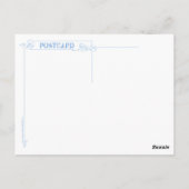 Blauwe wilde groeten briefkaart (Achterkant)