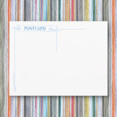 Blauwe wilde groeten briefkaart