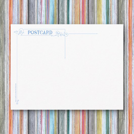 Blauwe wilde groeten briefkaart