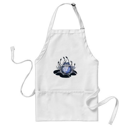 Blauwe wilde kikker Apron Standaard Schort (Voorkant)