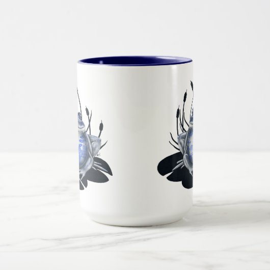 Blauwe wilde kikkerkkoffie Mok (Midden)