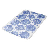 Blauwe wilde konijn Deer Fox Bird Toile Art Badmat (Gekanteld)