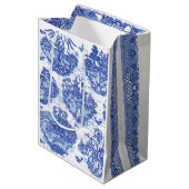 Blauwe wilde konijn Deer Fox Bird Toile Art Medium Cadeauzakje (Voorkant Gekanteld)