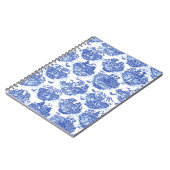 Blauwe wilde konijn Deer Fox Bird Toile Art Notitieboek (Linkerzijde)