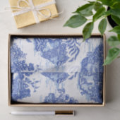 Blauwe wilde konijn Deer Fox Bird Toile Art Tissuepapier (Geschenk)