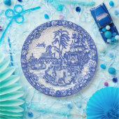 Blauwe wilde konijn Klassic Whimsical Crackle Kijk Papieren Bordje (Feest)