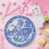 Blauwe wilde konijn Klassic Whimsical Crackle Kijk Papieren Bordje (Feest)