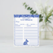 Blauwe wilde konijn uit keuken van de douane (Staand voorkant)