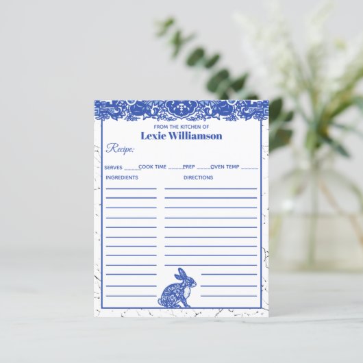 Blauwe wilde konijn uit keuken van de douane (Staand voorkant)