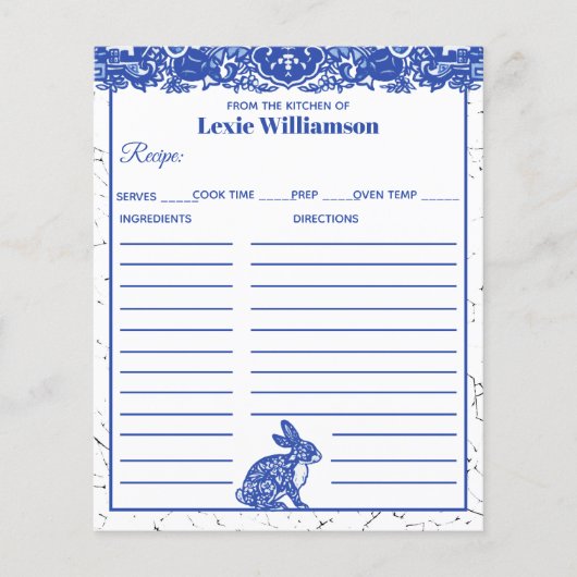 Blauwe wilde konijn uit keuken van de douane (Voorkant)