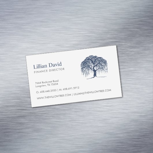 Blauwe wilde Logo Magnetisch Visitekaartje (Voorbeeld)