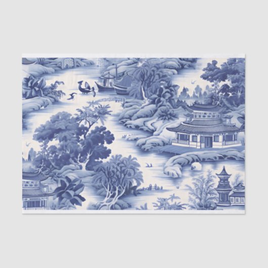 Blauwe wilde ontkoppeling tissuepapier (Voorkant)