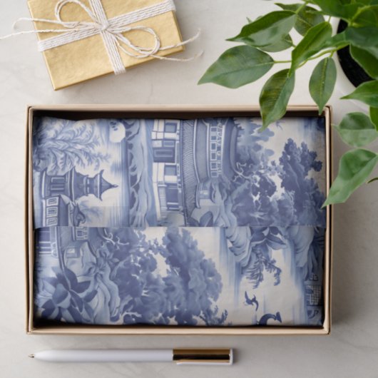 Blauwe wilde ontkoppeling tissuepapier (Geschenk)