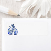 Blauwe wilde Siamese katten Etiket (Insitu)