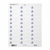 Blauwe wilde Siamese katten Etiket (Full Sheet)