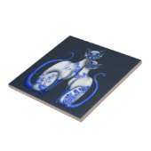 Blauwe wilde Siamese katten Tegeltje (Zijkant)